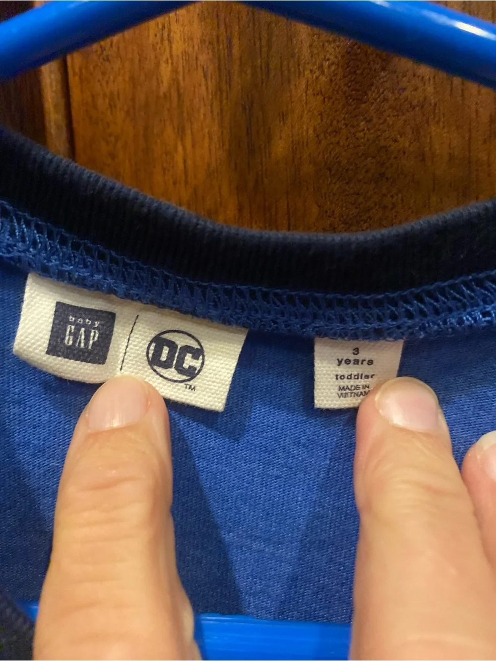 GAP Blue & Navy Superman 'Man of Steel' Long-Sleeve Henley Tee